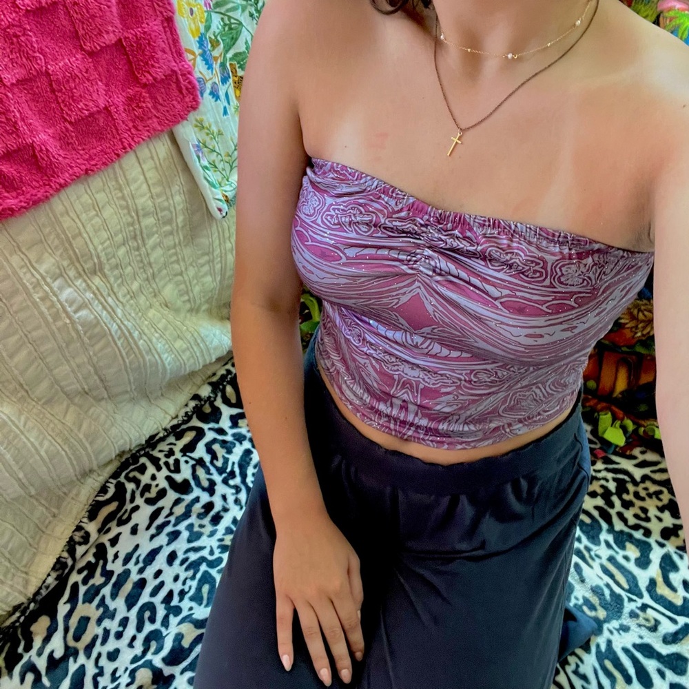 Lace Tube Tops for Women Sexy Strapless Y2K Bandeau Tops Off Shoulder